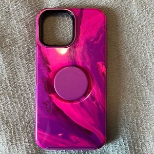 Otterbox with pop socket attached iPhone 12 Pro Max case